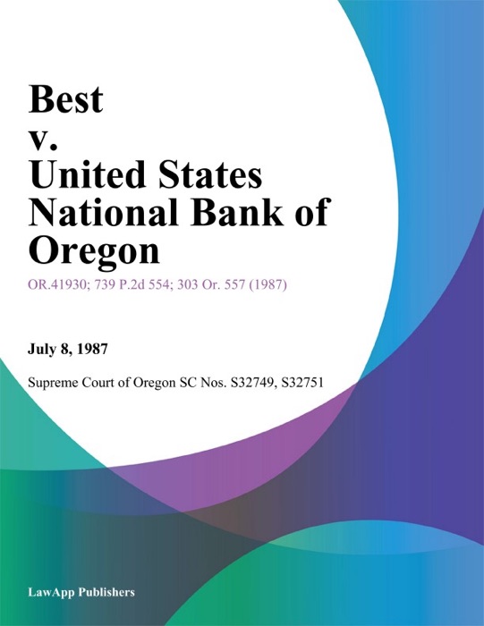 Best V. United States National Bank Of Oregon