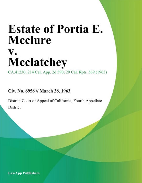 Estate of Portia E. Mcclure v. Mcclatchey