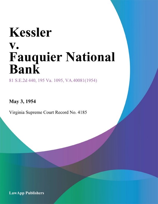 Kessler v. Fauquier National Bank