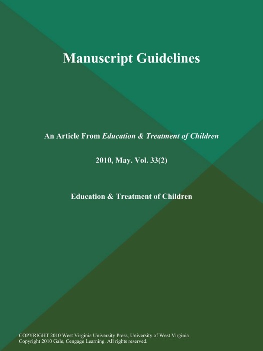 Manuscript Guidelines