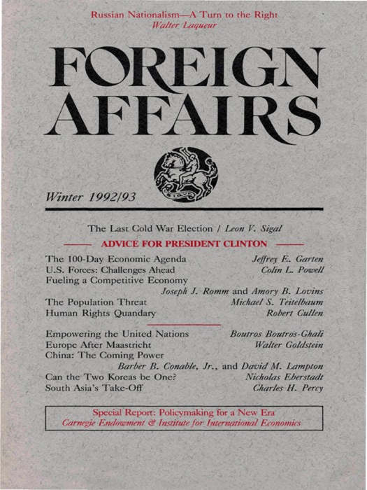 Foreign Affairs - Winter 1992/93