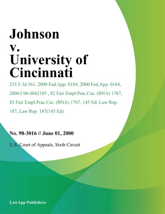 Johnson V. University Of Cincinnati