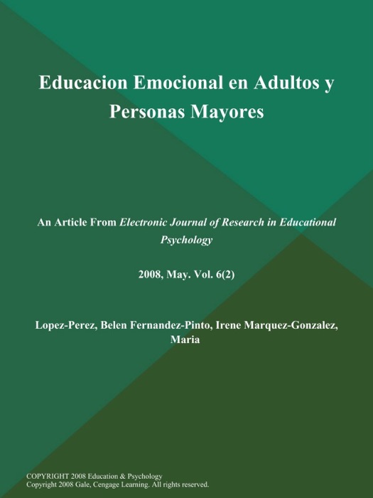 Educacion Emocional en Adultos y Personas Mayores