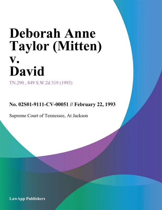 Deborah Anne Taylor (Mitten) v. David