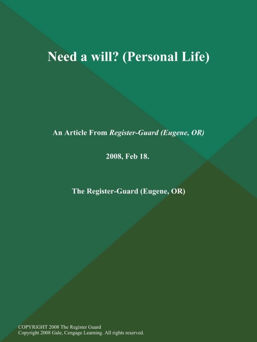 Need a will? (Personal Life)
