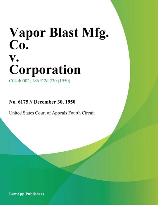 Vapor Blast Mfg. Co. v. Corporation.