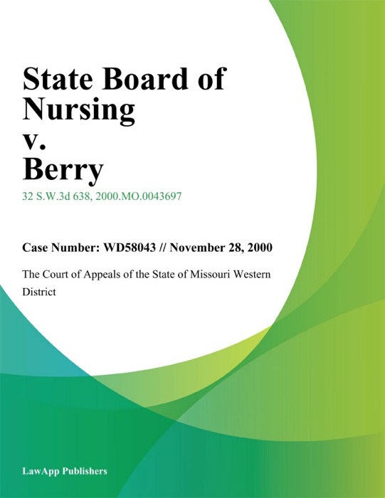 State Board of Nursing v. Berry