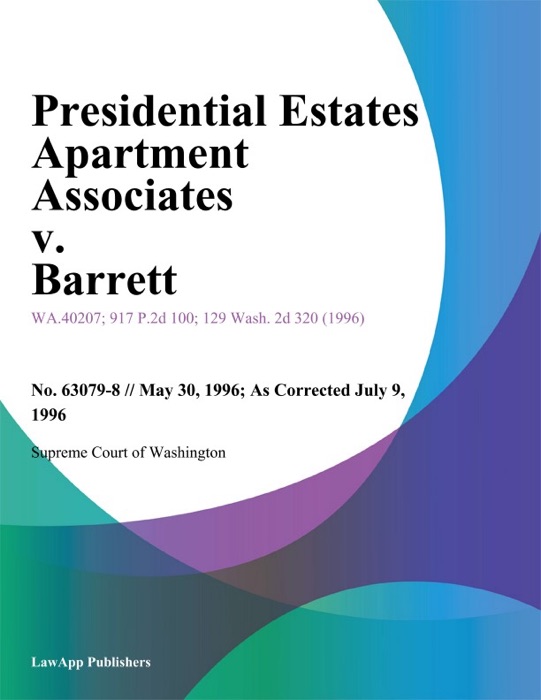 Presidential Estates Apartment Associates V. Barrett