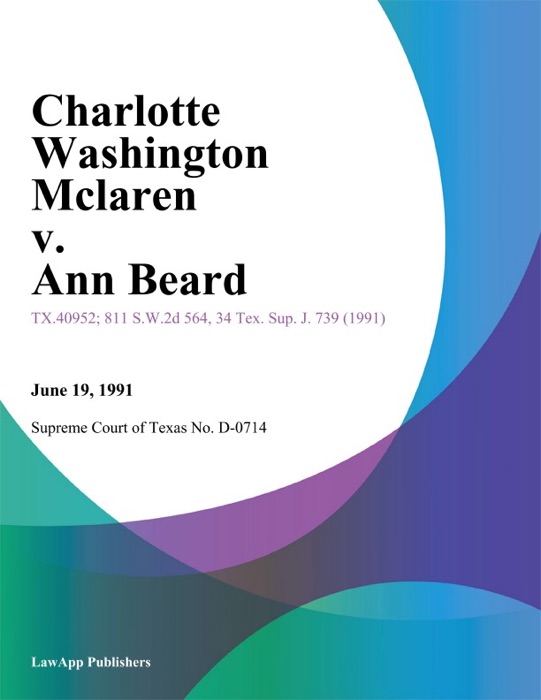 Charlotte Washington Mclaren v. Ann Beard