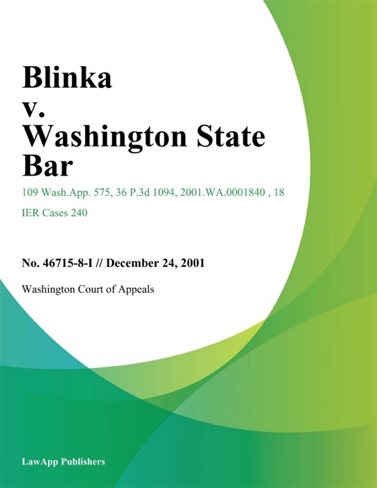 Blinka v. Washington State Bar