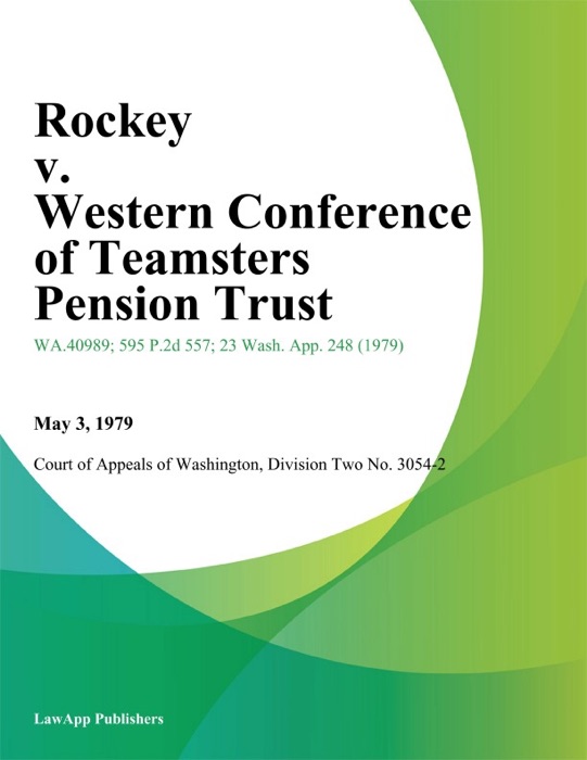 Rockey v. Western Conference of Teamsters Pension Trust