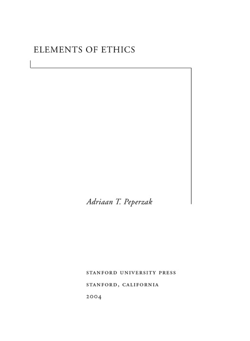 Elements of Ethics