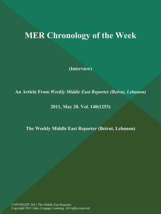 MER Chronology of the Week (Interview)