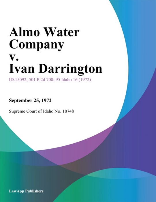 Almo Water Company v. Ivan Darrington