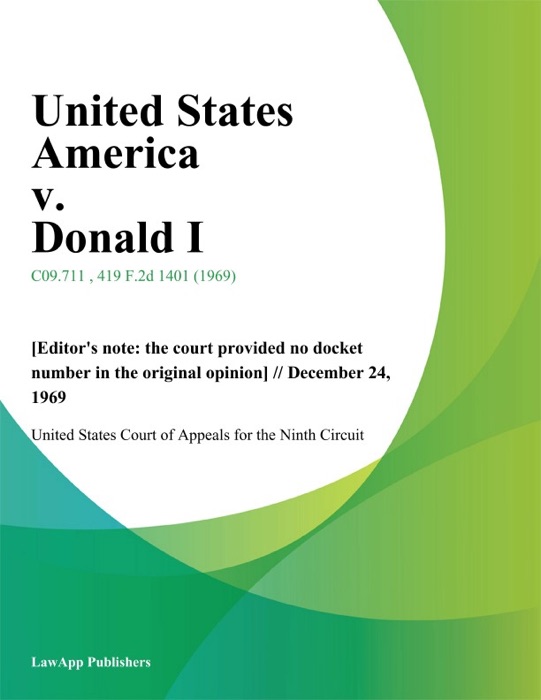 United States America v. Donald I