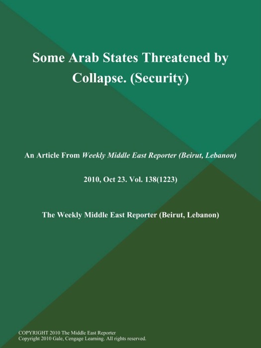 Some Arab States Threatened by Collapse (Security)