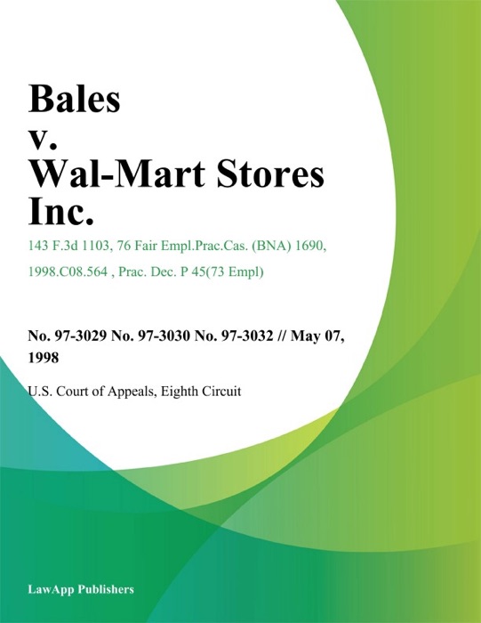 Bales V. Wal-Mart Stores Inc.