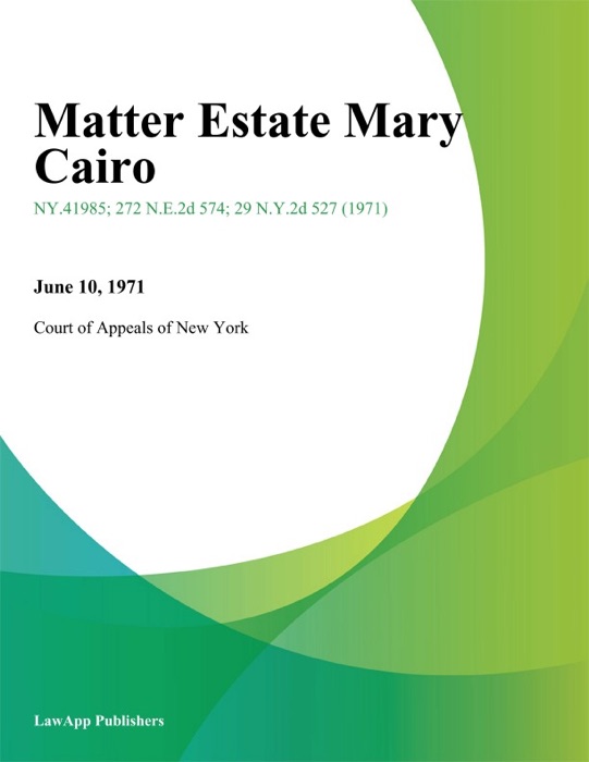 Matter Estate Mary Cairo