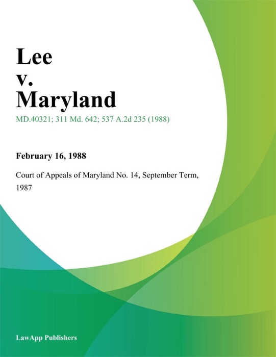 Lee v. Maryland