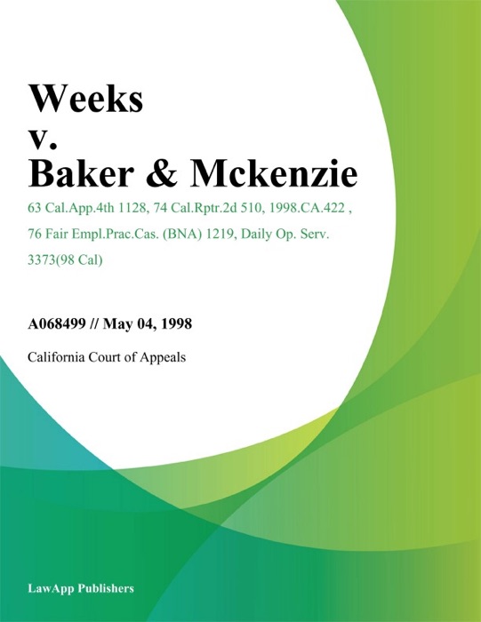 Weeks v. Baker & Mckenzie
