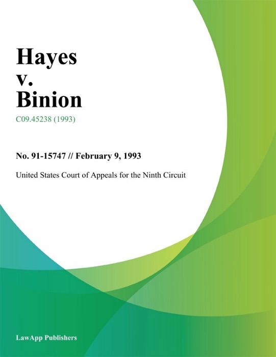Hayes v. Binion