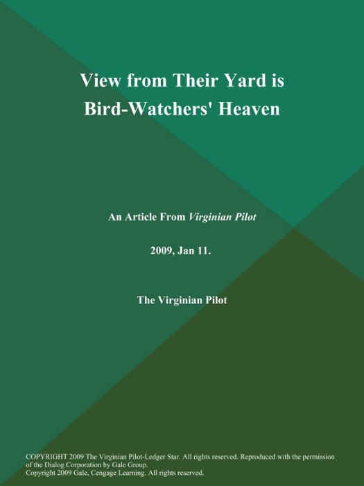 View from Their Yard is Bird-Watchers' Heaven