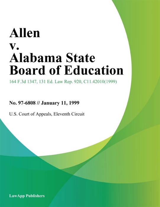 Allen v. Alabama State Board of Education