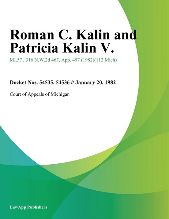 Roman C. Kalin and Patricia Kalin V.