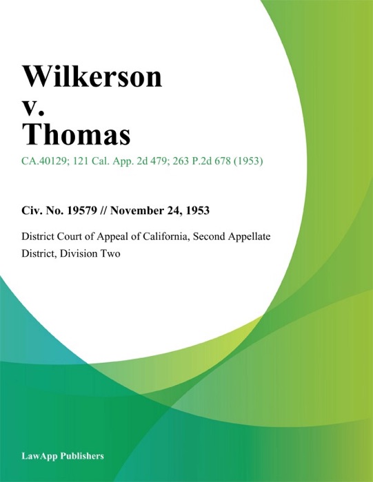 Wilkerson V. Thomas