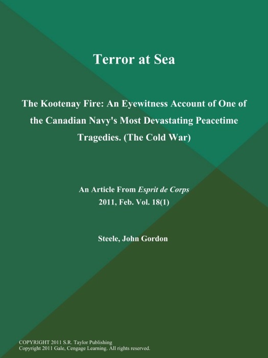 Terror at Sea: The Kootenay Fire: An Eyewitness Account of One of the Canadian Navy's Most Devastating Peacetime Tragedies (The Cold War)