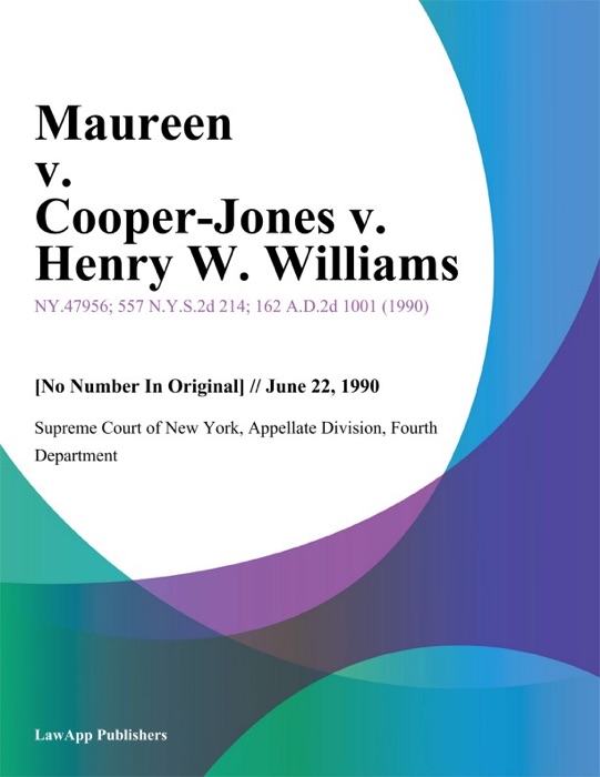Maureen v. Cooper-Jones v. Henry W. Williams
