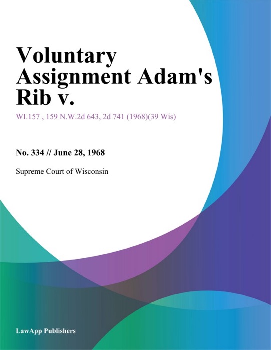 Voluntary Assignment Adams Rib V.