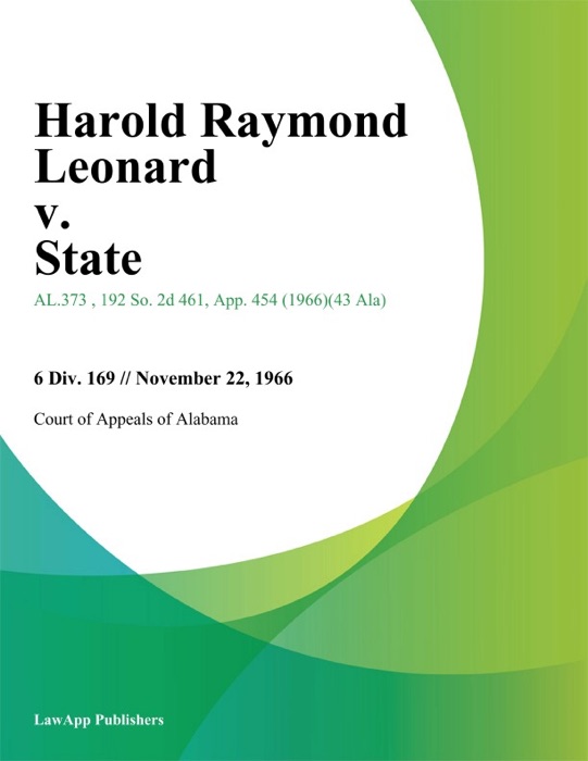 Harold Raymond Leonard v. State