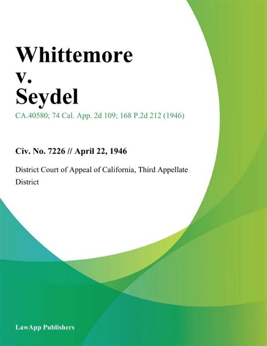 Whittemore V. Seydel