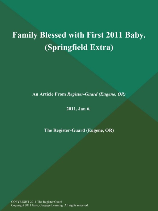 Family Blessed with First 2011 Baby (Springfield Extra)