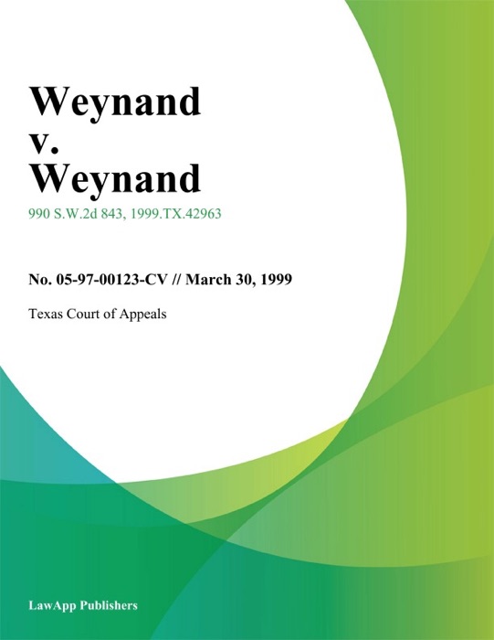 Weynand V. Weynand