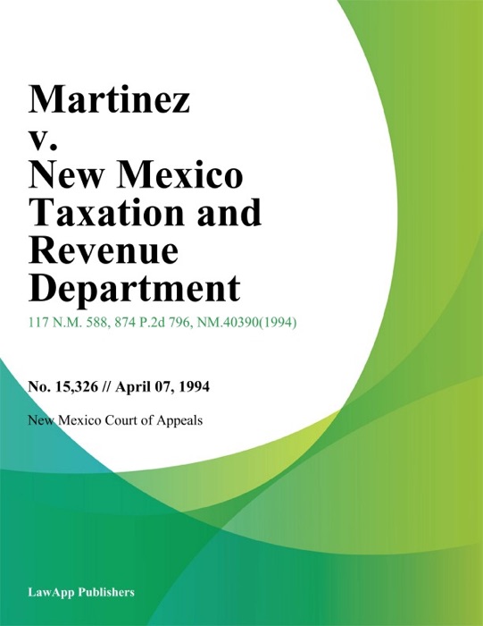 Martinez v. New Mexico Taxation And Revenue Department