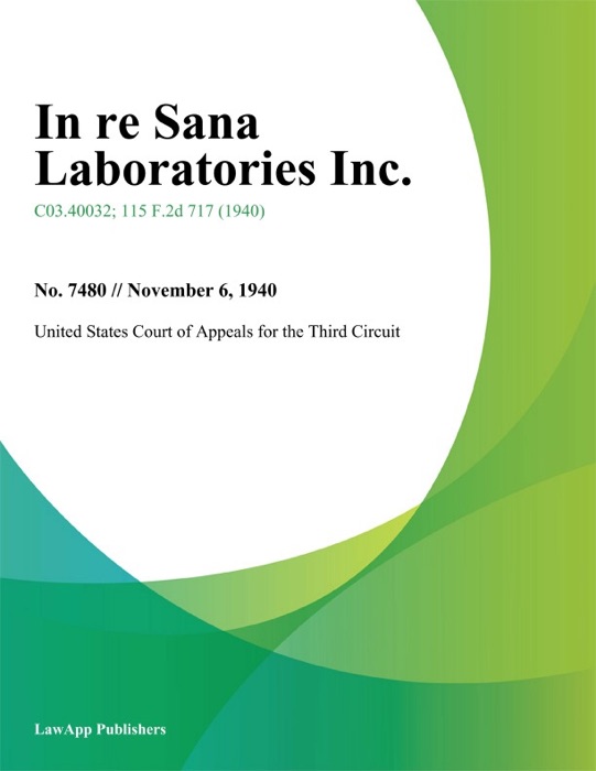 In Re Sana Laboratories Inc.