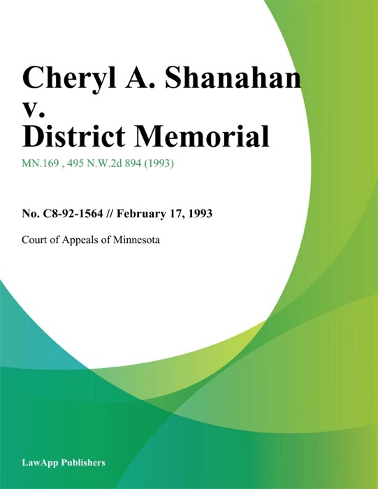 Cheryl A. Shanahan v. District Memorial