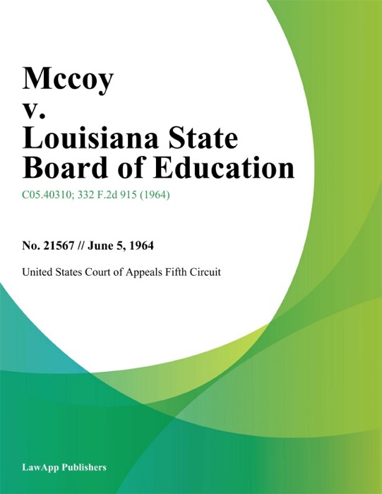 Mccoy v. Louisiana State Board of Education