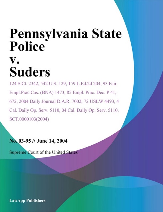 Pennsylvania State Police V. Suders