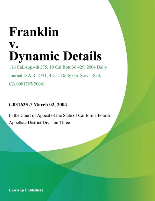 Franklin V. Dynamic Details
