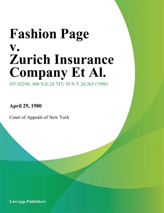 Fashion Page v. Zurich Insurance Company Et Al.
