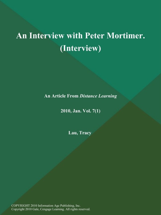 An Interview with Peter Mortimer (Interview)