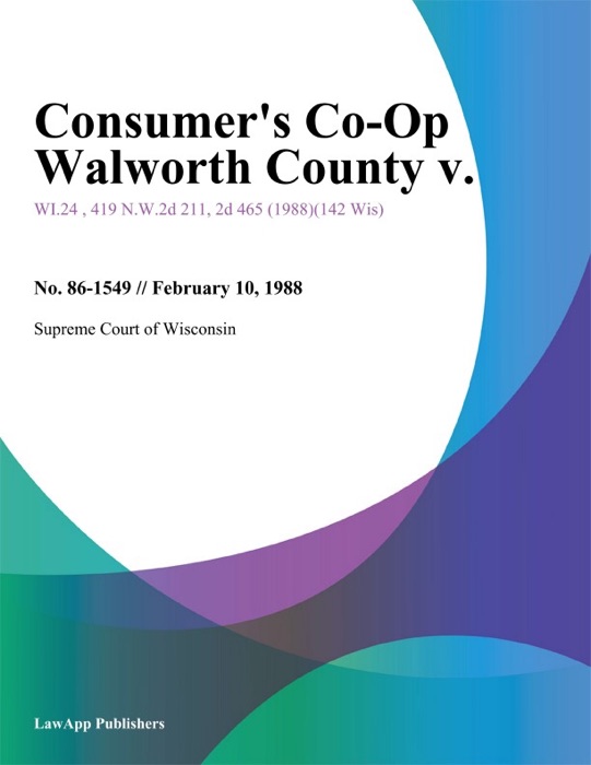 Consumers Co-Op Walworth County V.