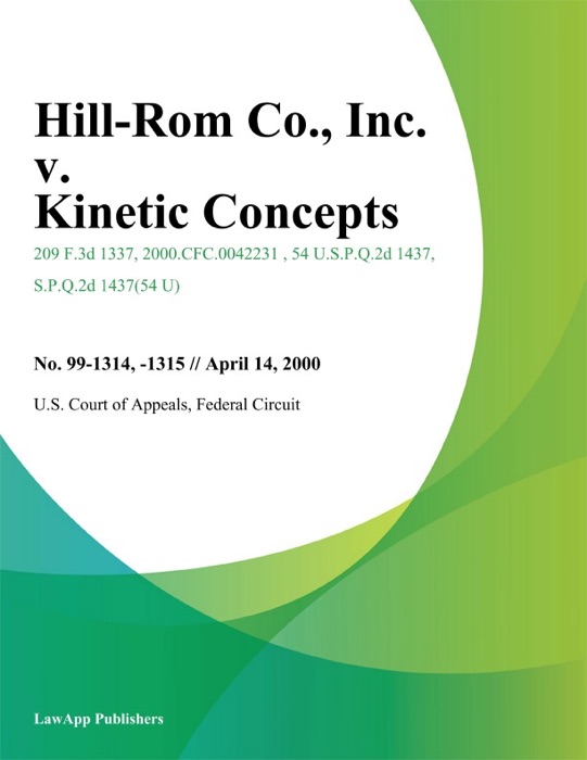 Hill-Rom Co., Inc. v. Kinetic Concepts, Inc.