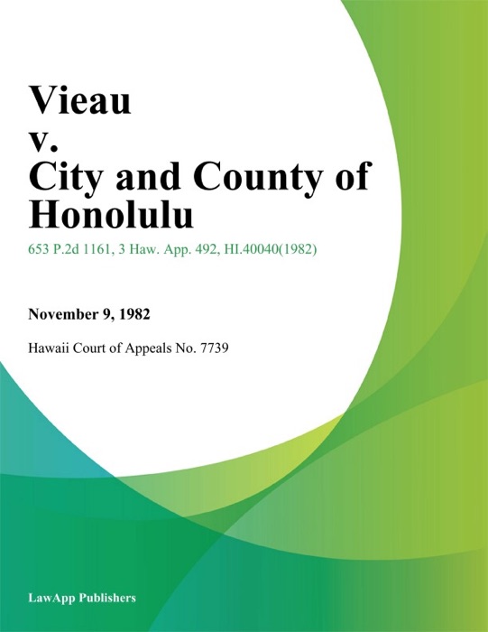 Vieau V. City And County Of Honolulu