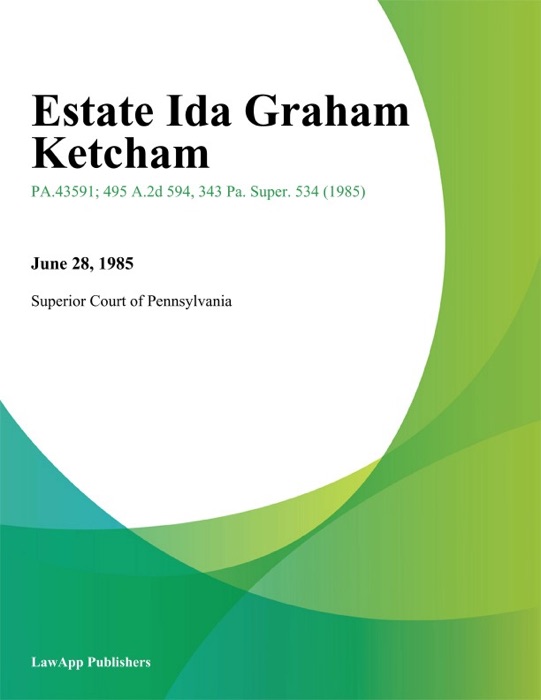 Estate Ida Graham Ketcham