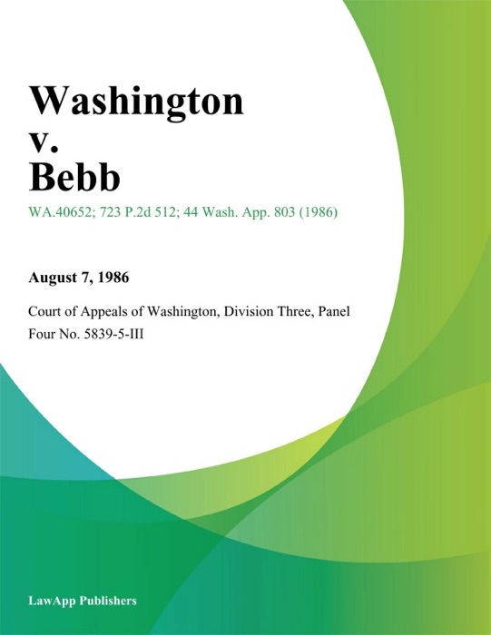 Washington V. Bebb