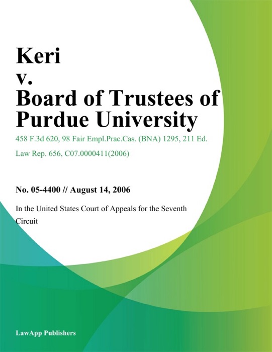 Keri V. Board Of Trustees Of Purdue University